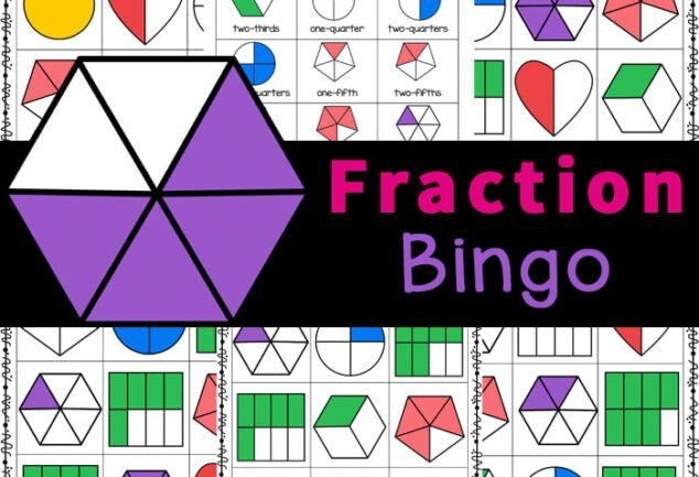 FREE Printable Fraction BINGO Games For Kids Mothers Day Crafts For