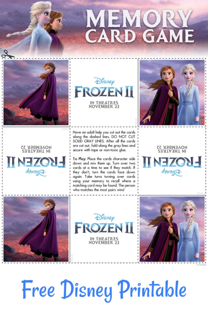 Free Printable Frozen Memory Game Cards Mama Likes This