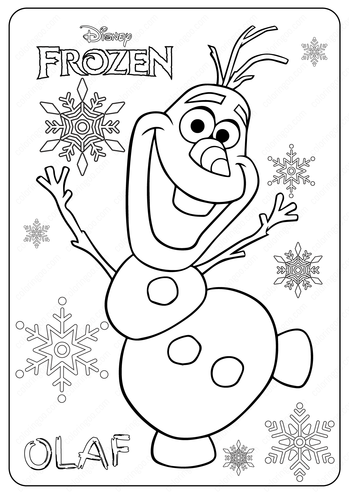 frozen coloring pictures printable