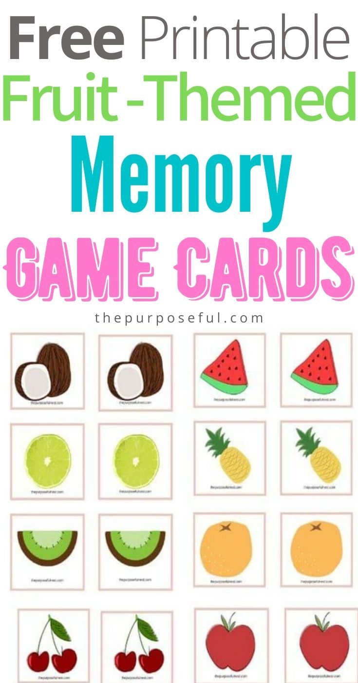 Free Printable Fruit Matching Game For Preschoolers The Purposeful