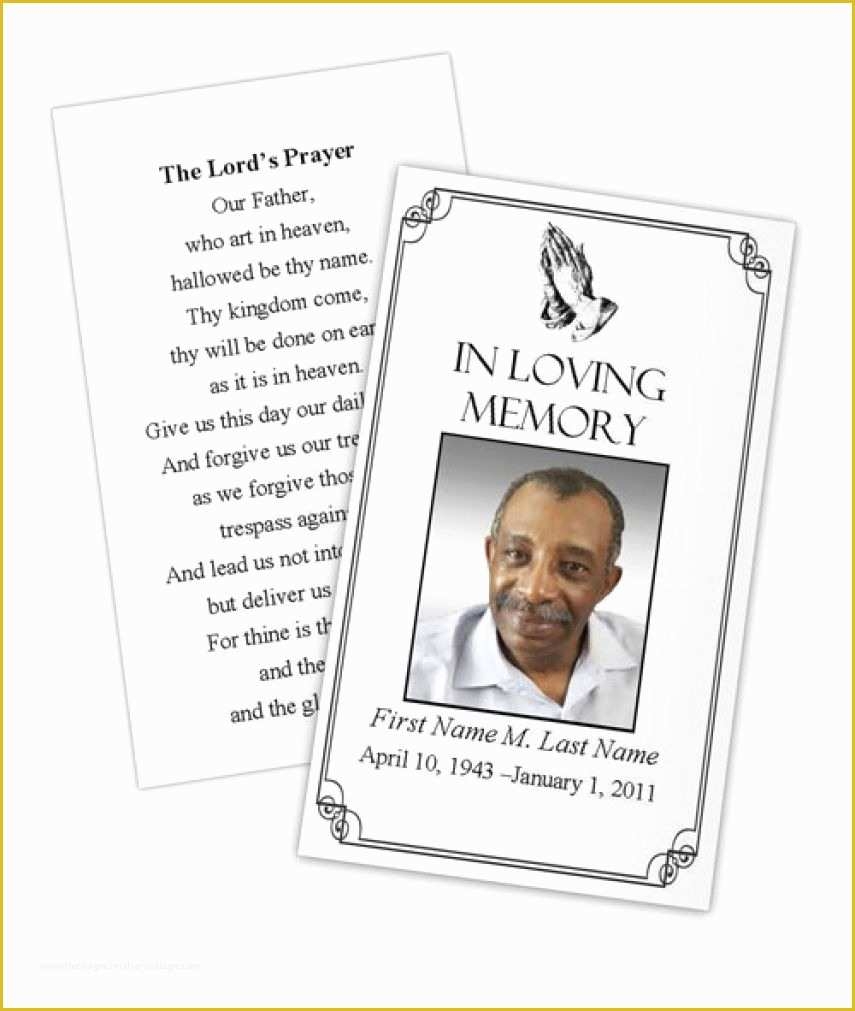 Free Printable Funeral Prayer Card Template Of Business Card Shop 