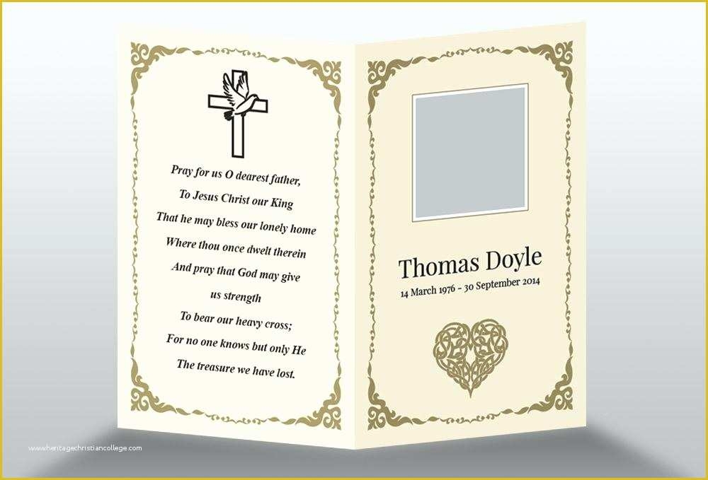 Free Printable Funeral Prayer Card Template Of Prayer Card Template