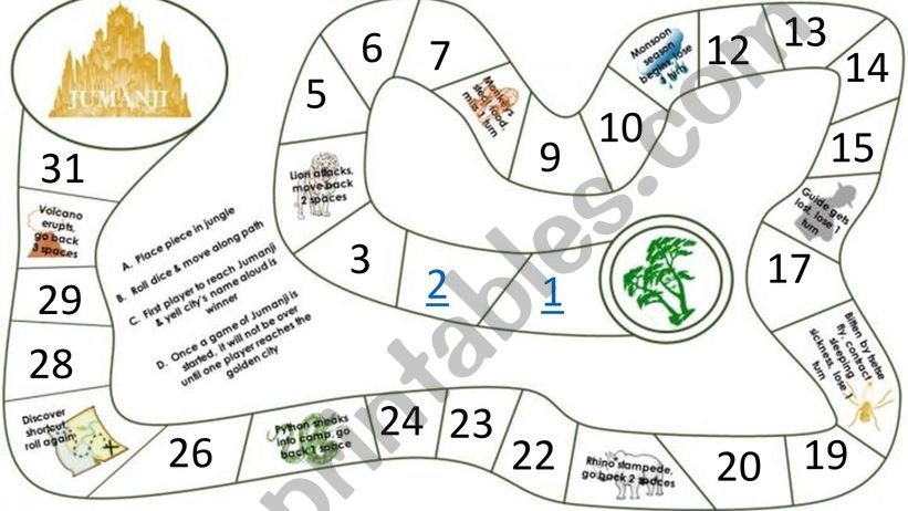 Free Printable Game Jumanji Board Game Template Printable Templates Free
