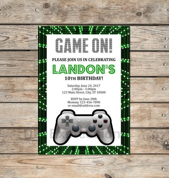 Free Printable Gamer Invitation Templates Free Printable 50 OFF
