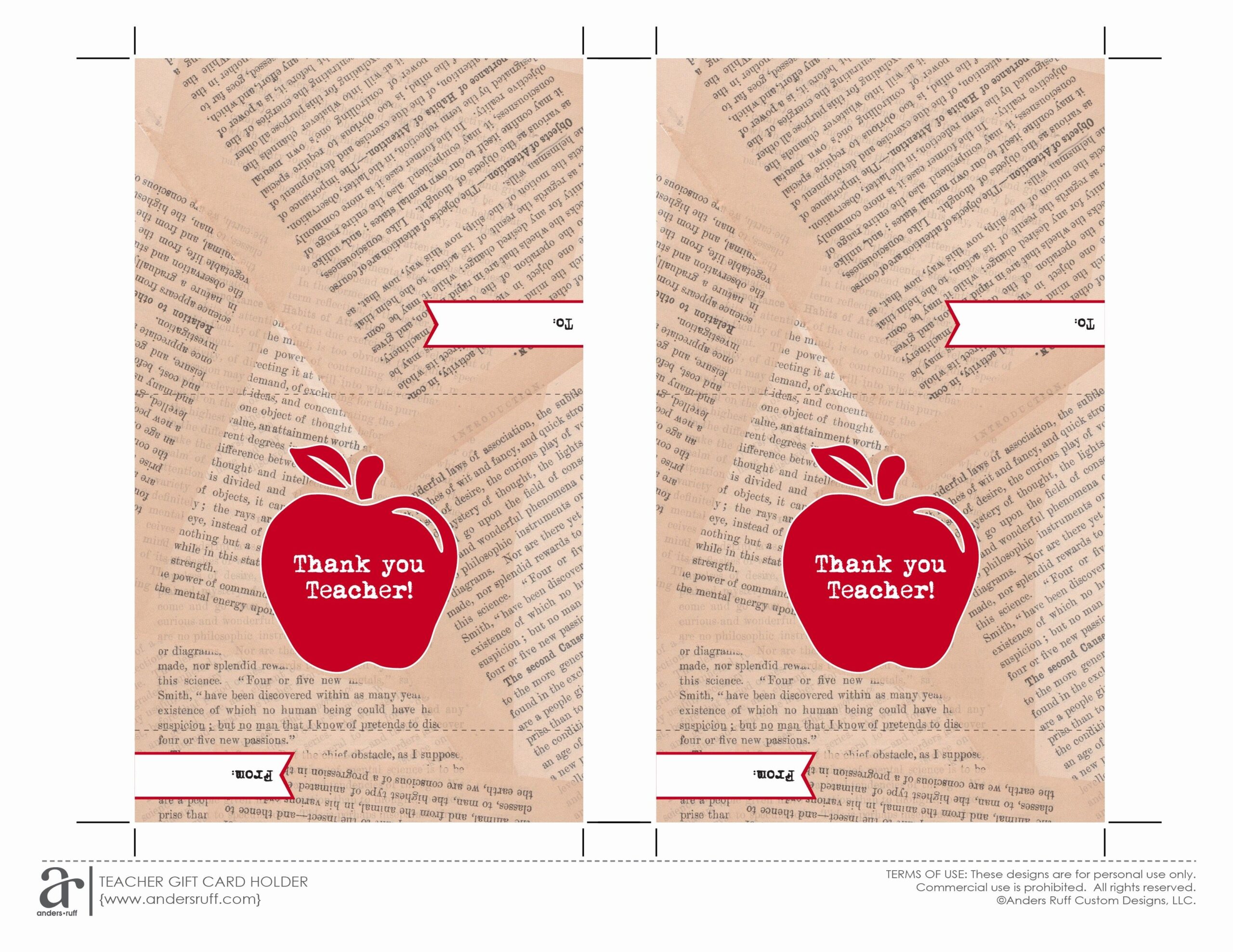Free Printable Gift Card Sleeve Template Calendar Printables