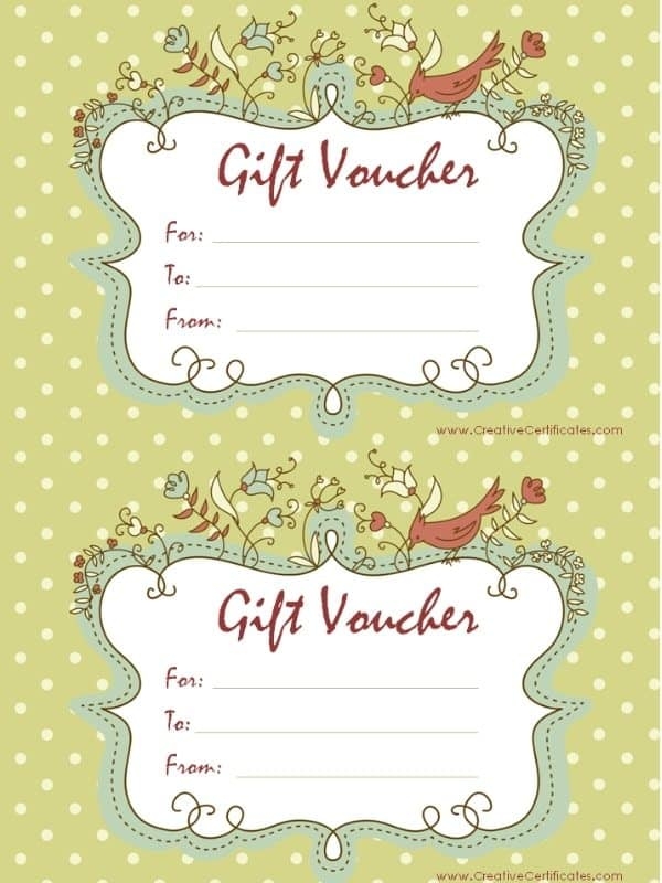 Free Printable Gift Voucher Template Templates Printable
