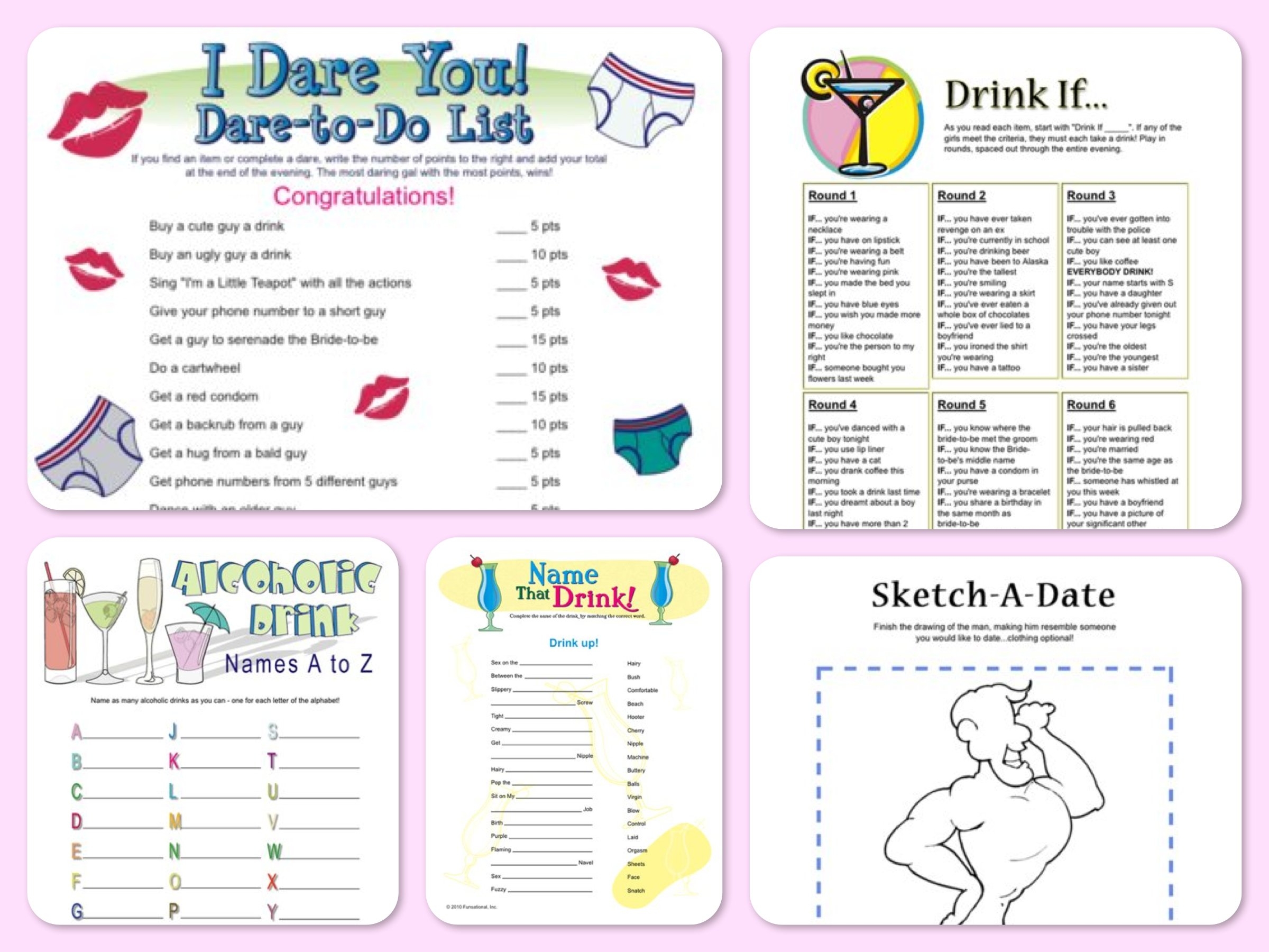 Free Printable Girls Night Out Games That Are Canny Tristan Website