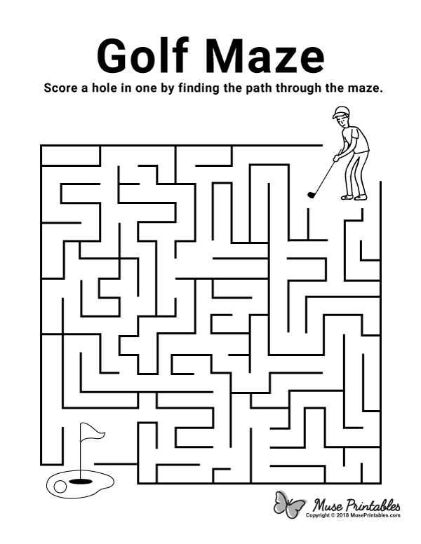Free Printable Golf Maze