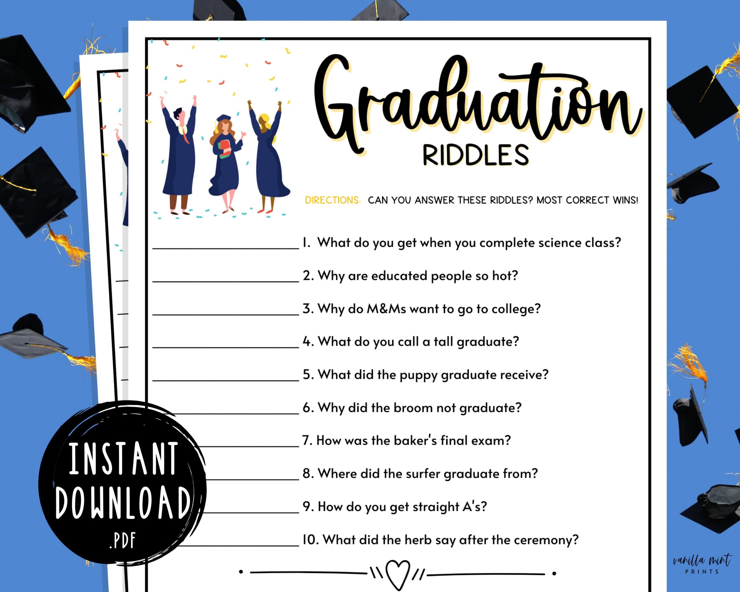 Free Printable Graduation Party Games