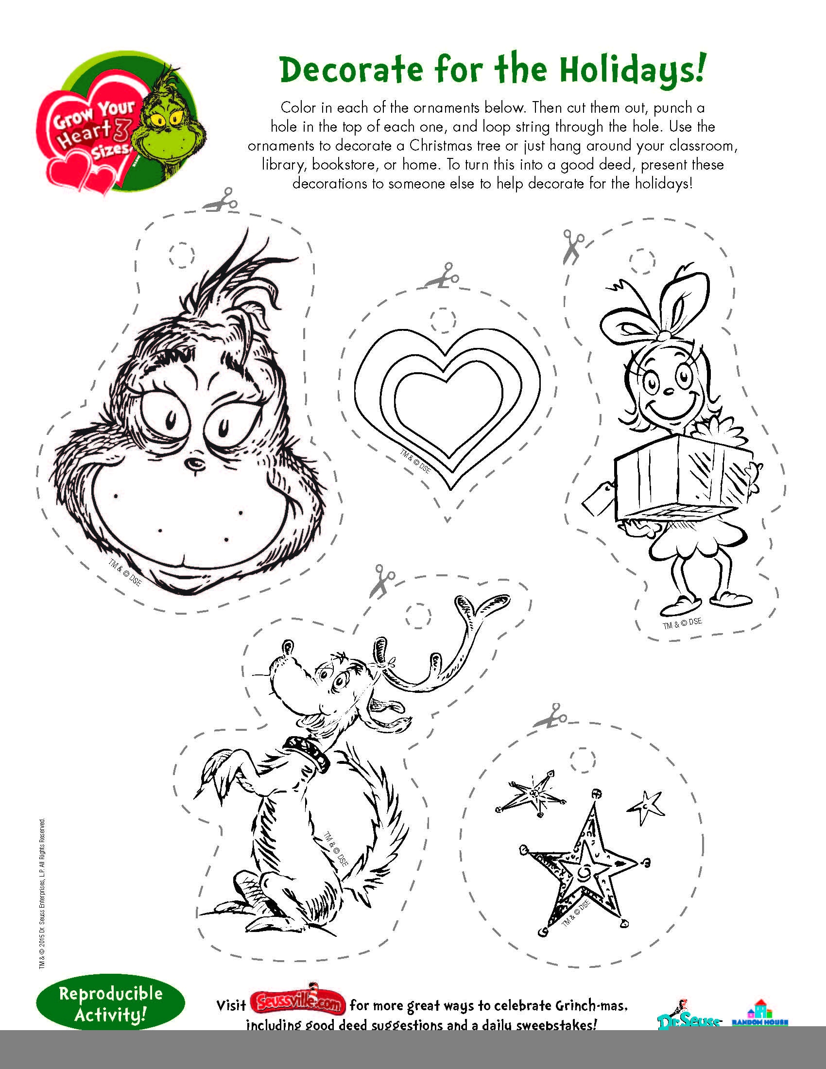 Free Printable Grinch Worksheets Printable Worksheets
