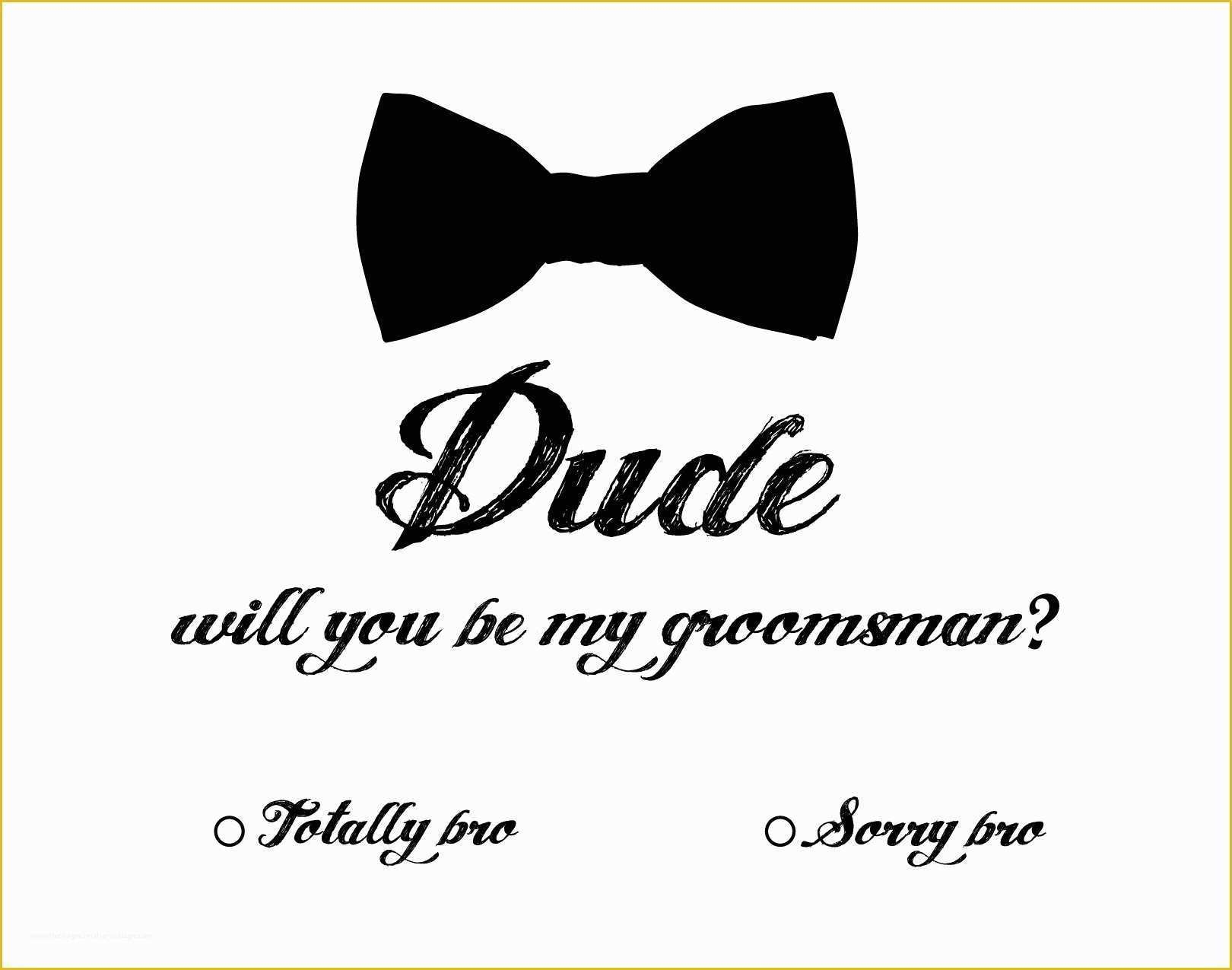 free printable groomsman card template will you be my groomsman