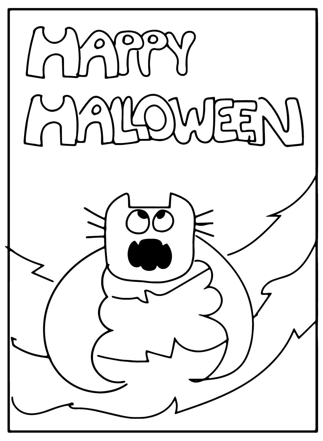 printable pictures to color for halloween