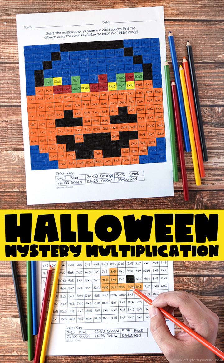 Free Printable Halloween Mystery Multiplication Worksheets Artofit