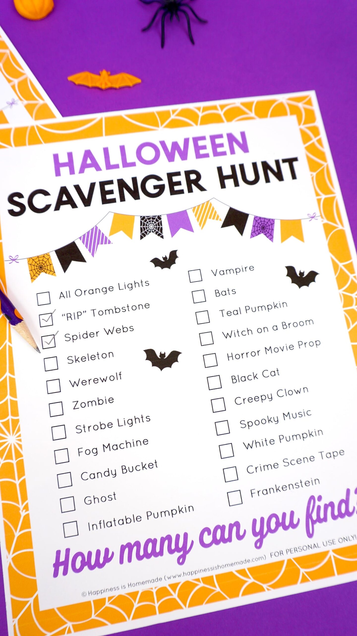 Free Printable Halloween Scavenger Hunt Happiness Is Homemade