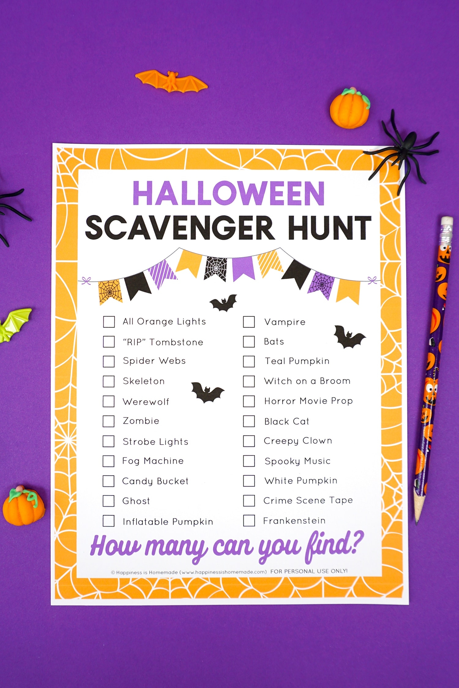 free printable halloween scavenger hunt games