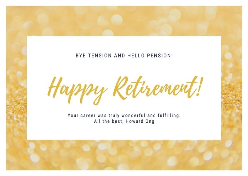 Free Printable Happy Retirement Retirement Card Template Printable 