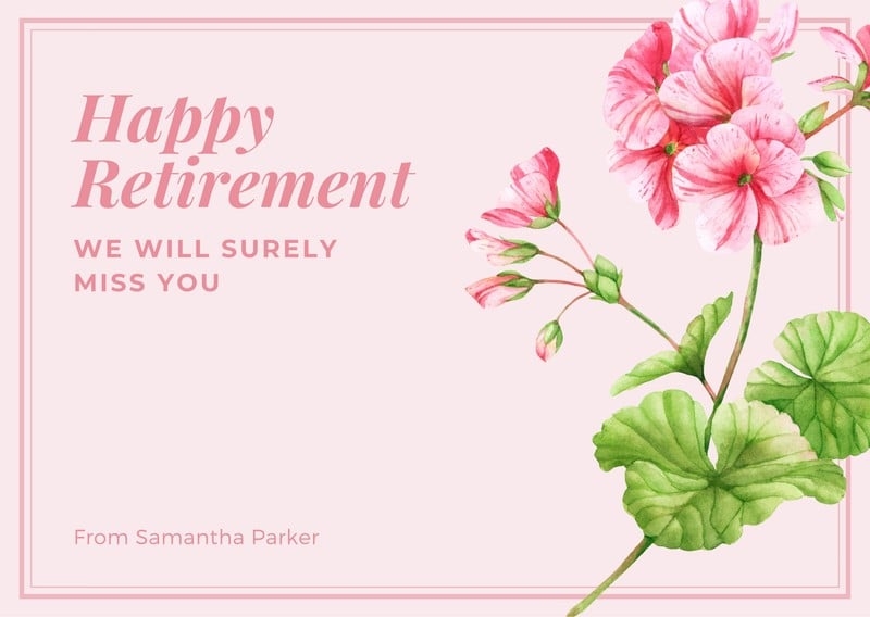 Free Printable Happy Retirement Retirement Card Template Printable 
