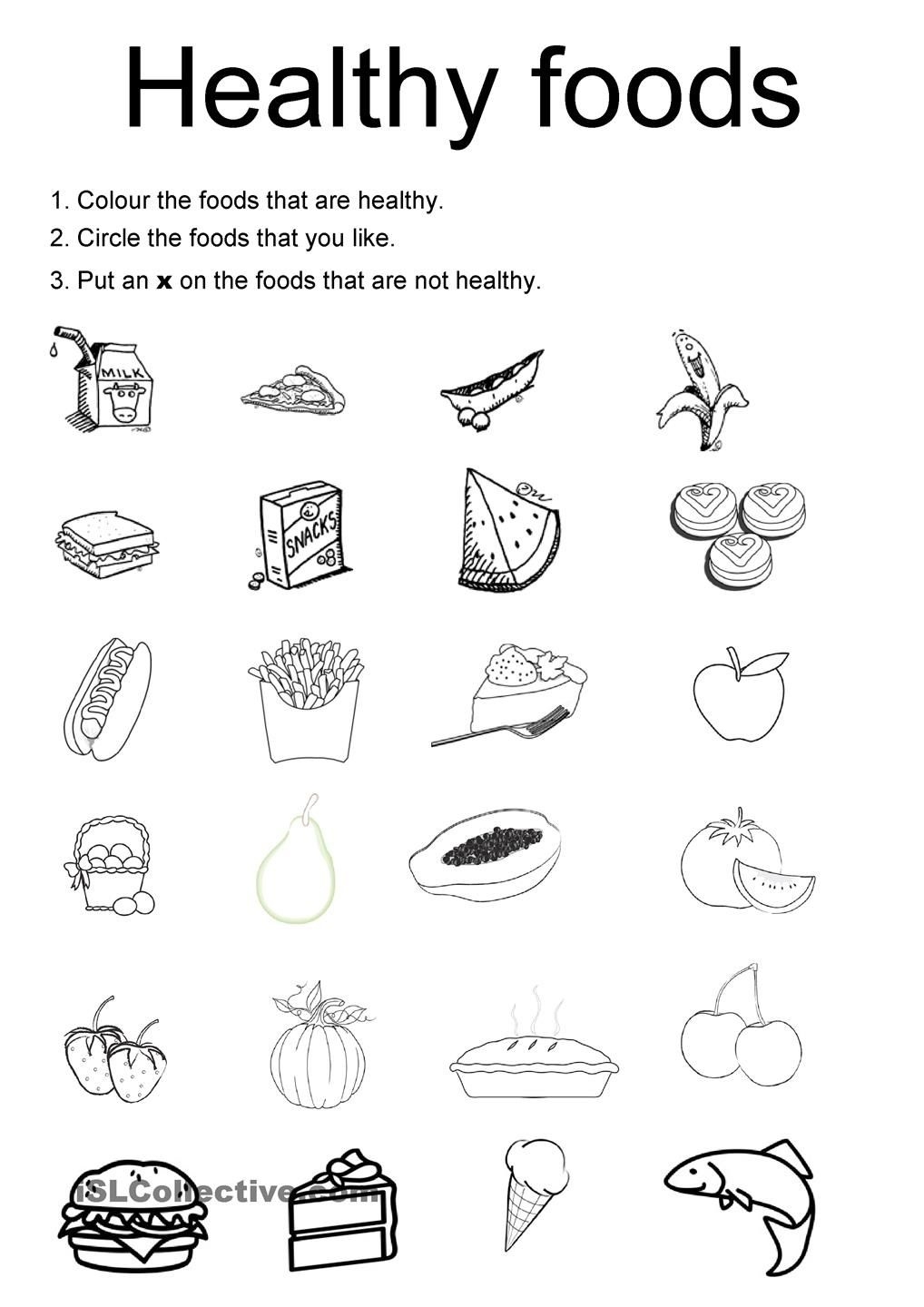 Free Printable Healthy Eating Worksheets Free Printable