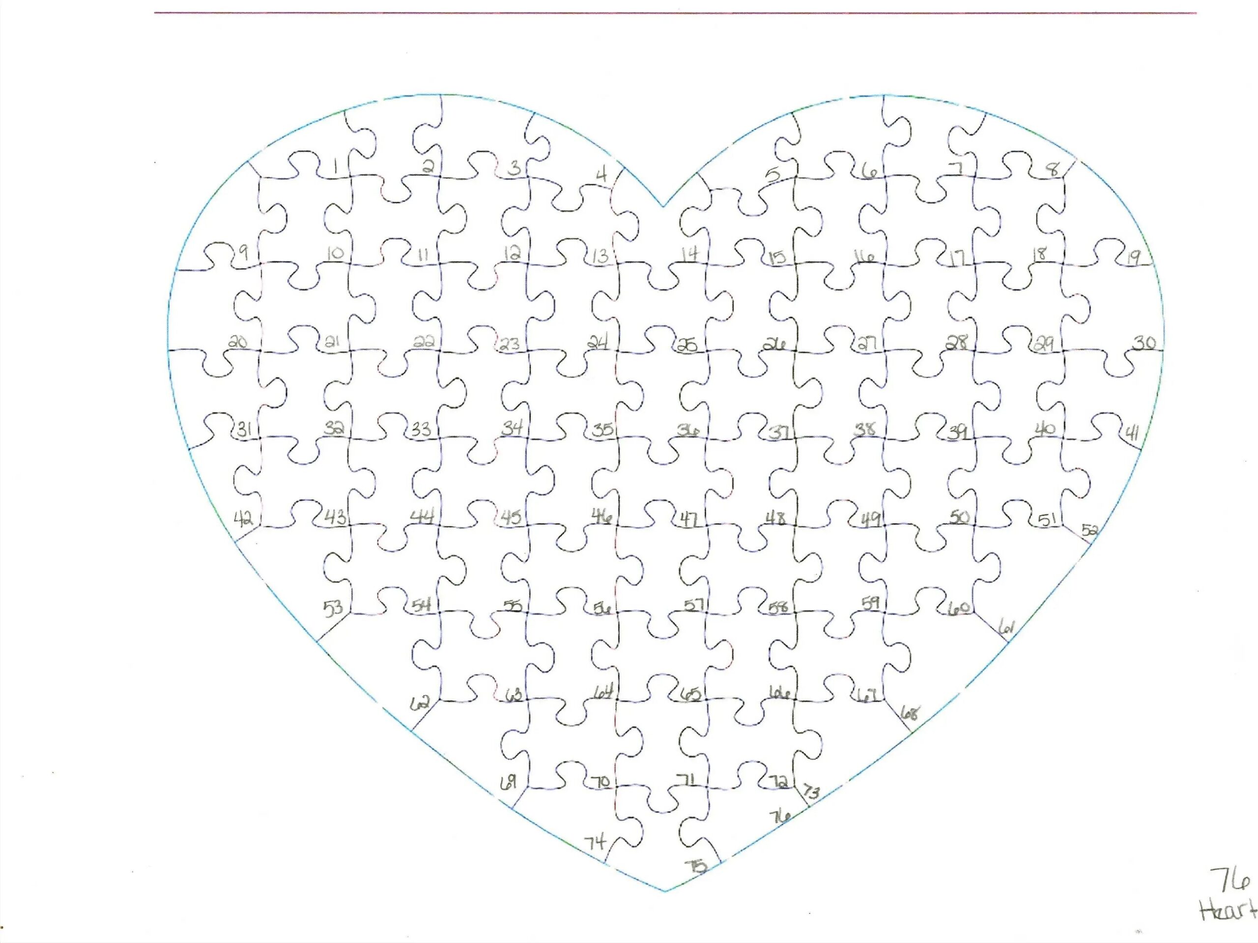 Free Printable Heart Puzzle Template Download Free Printable Heart 
