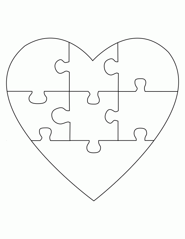 Free Printable Heart Puzzle Template