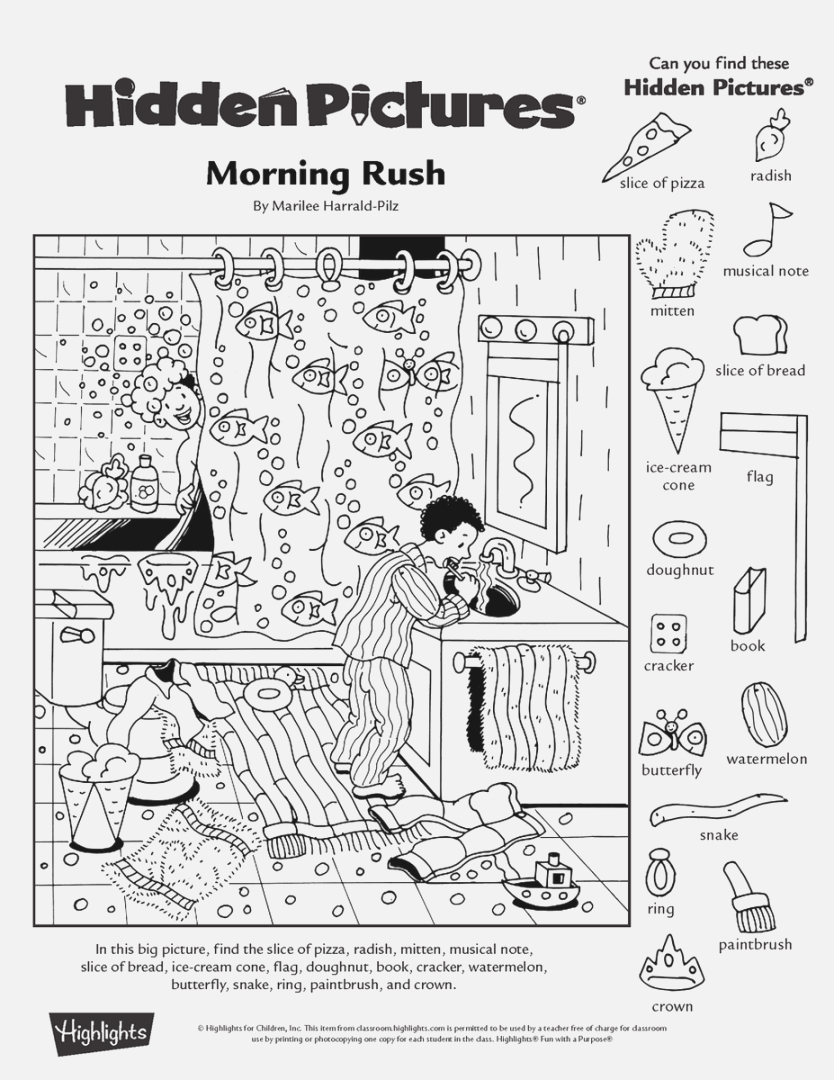 Free Printable Highlights Hidden Pictures Free Printable