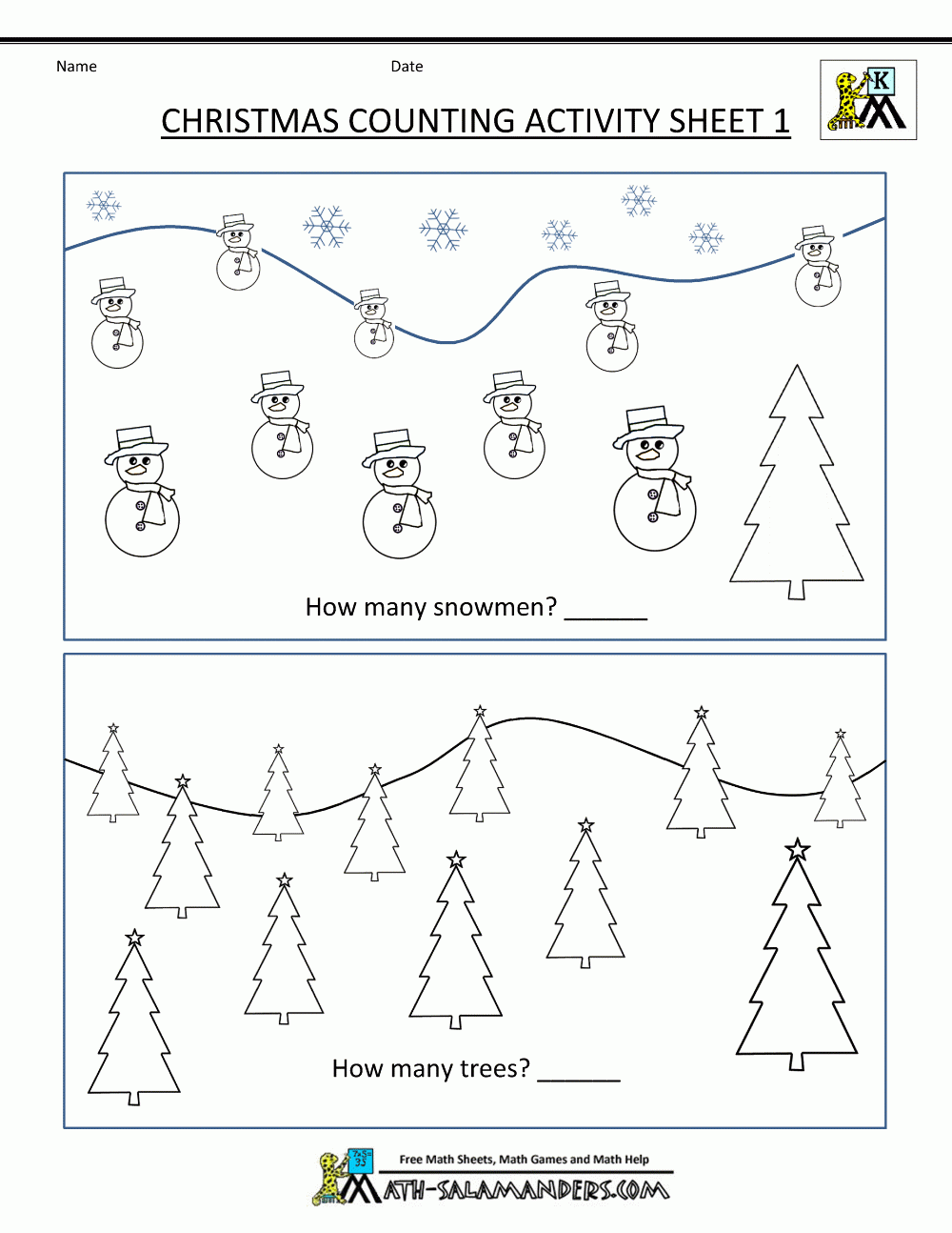Free Printable Holiday Math Worksheets Printable Worksheets