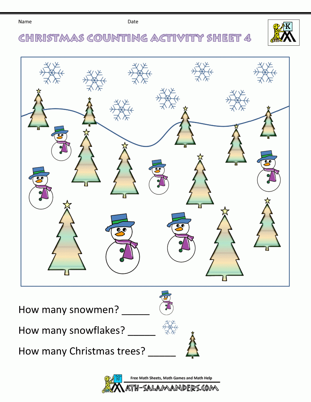 Free Printable Holiday Math Worksheets Printable Worksheets