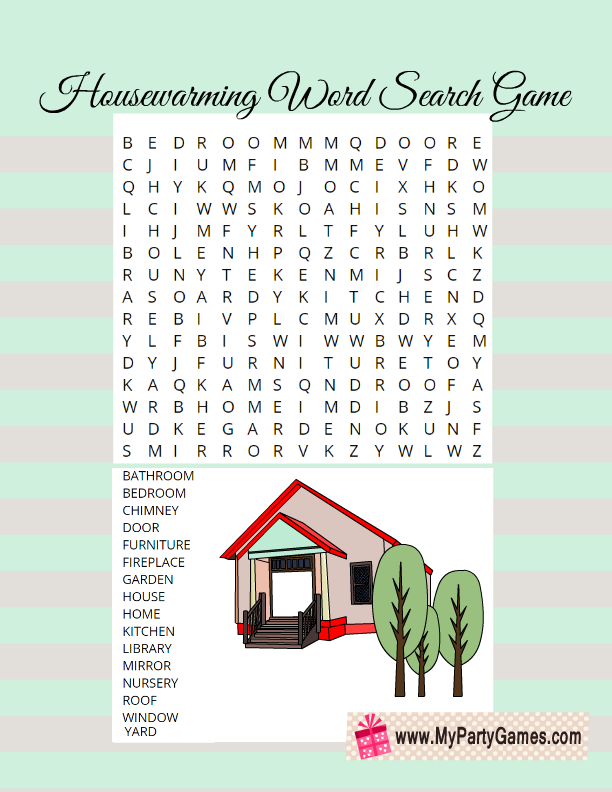 free printable games for housewarming party