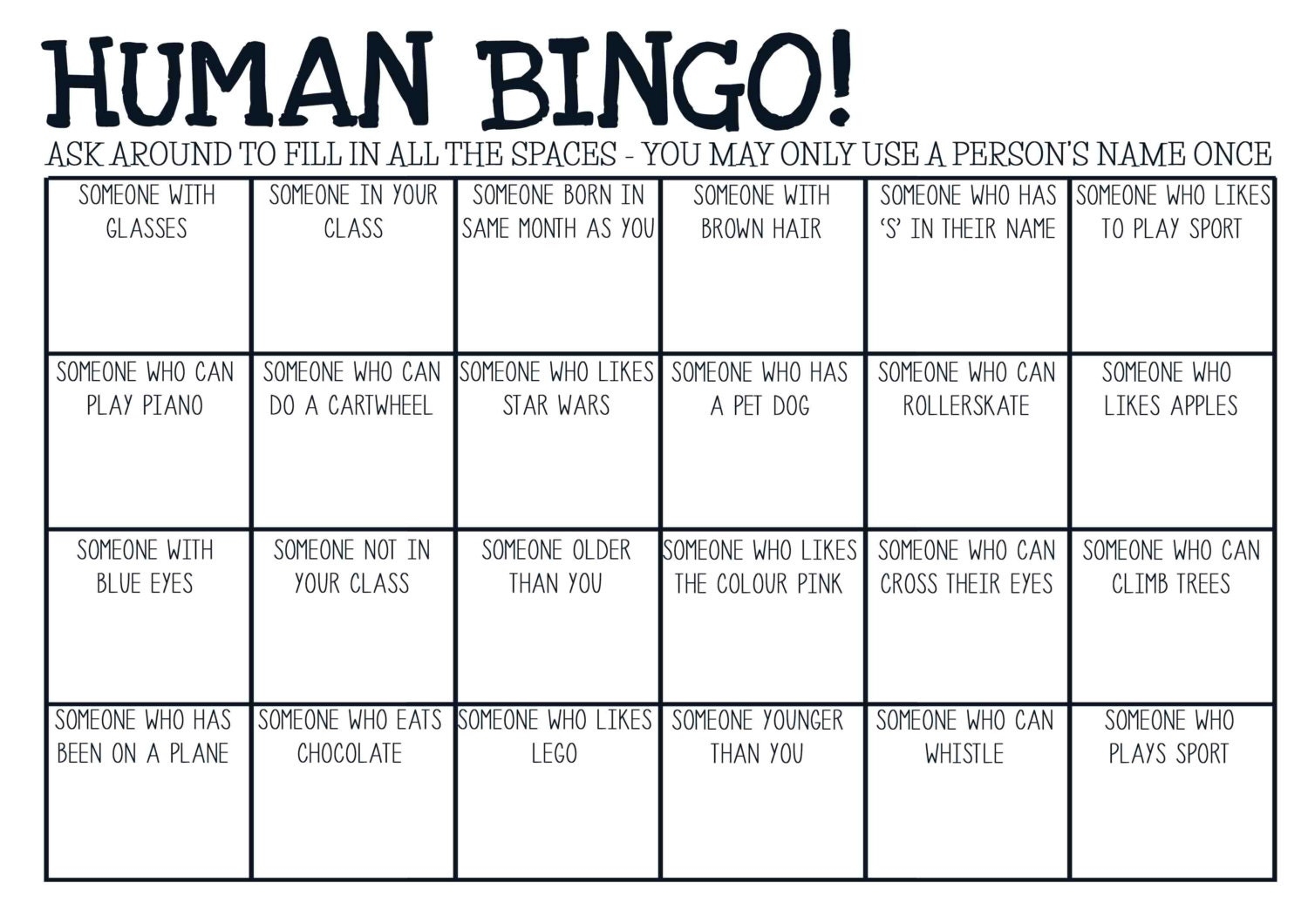 Free Printable Ice Breaker Games For Meetings
