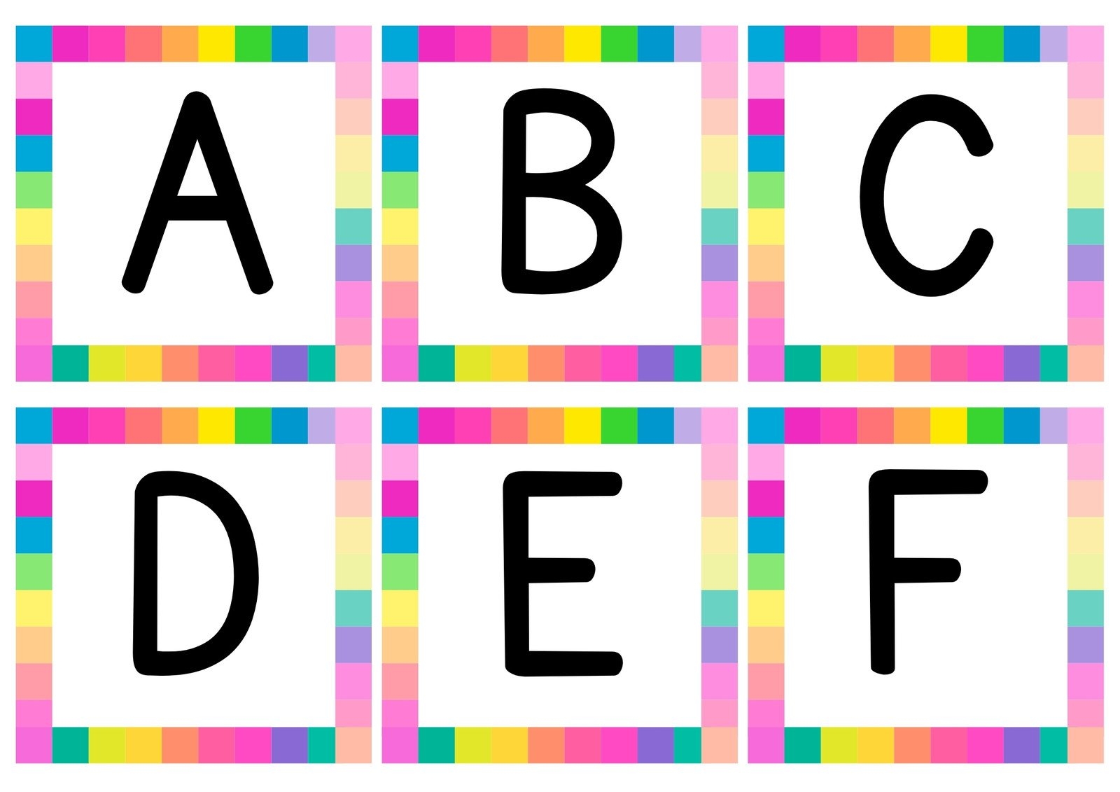 Free Printable Individual Alphabet Letters