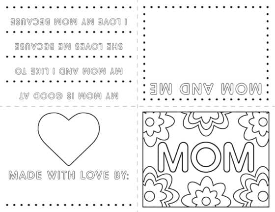 mother's day card printable template