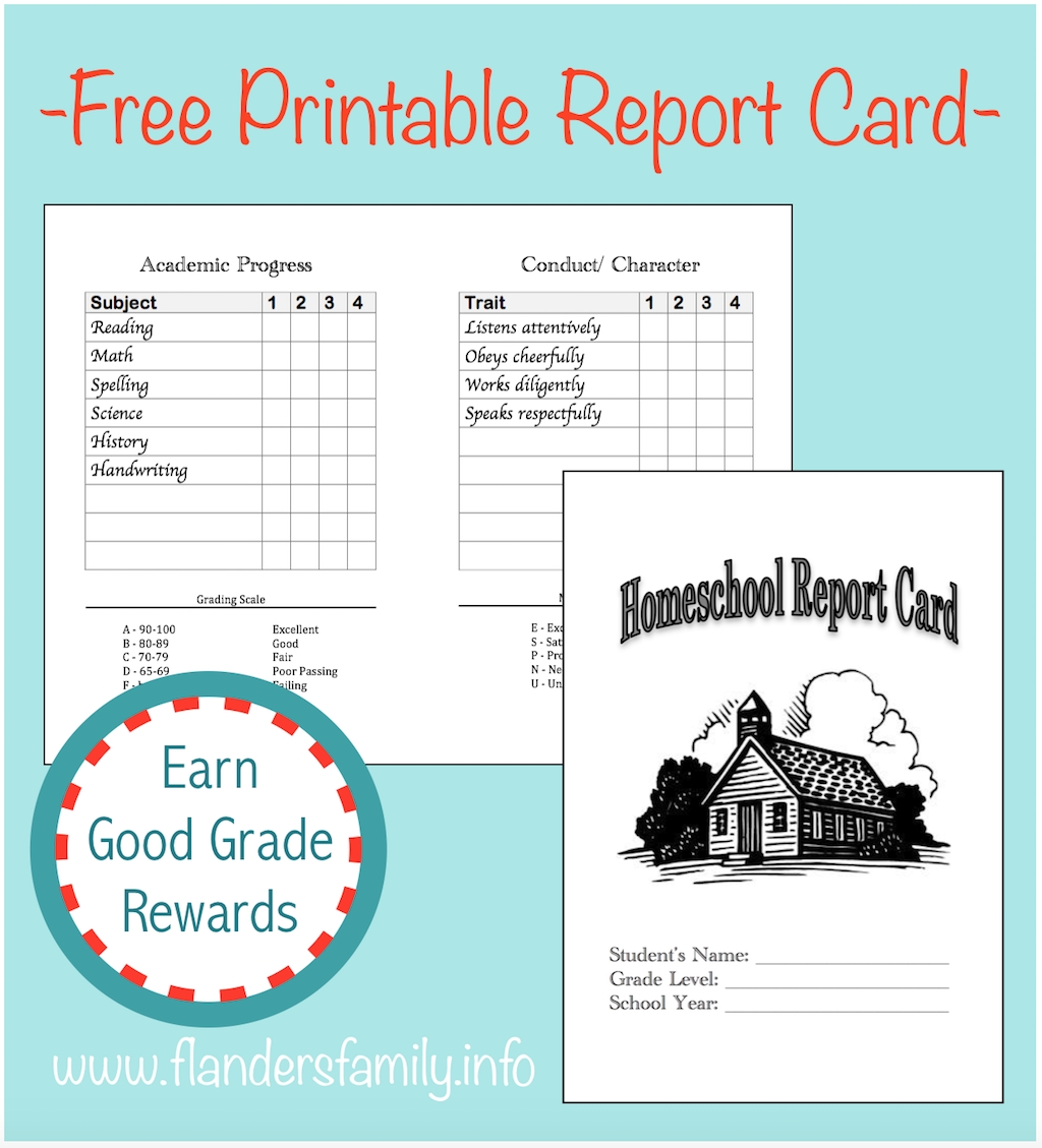 free printable kindergarten report card template