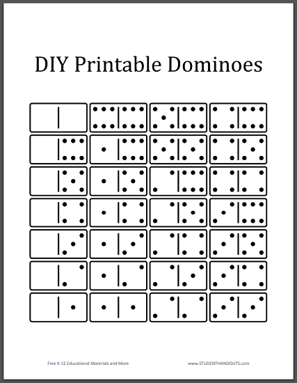 Free Printable Large Printable Dominoes Printable Templates Free