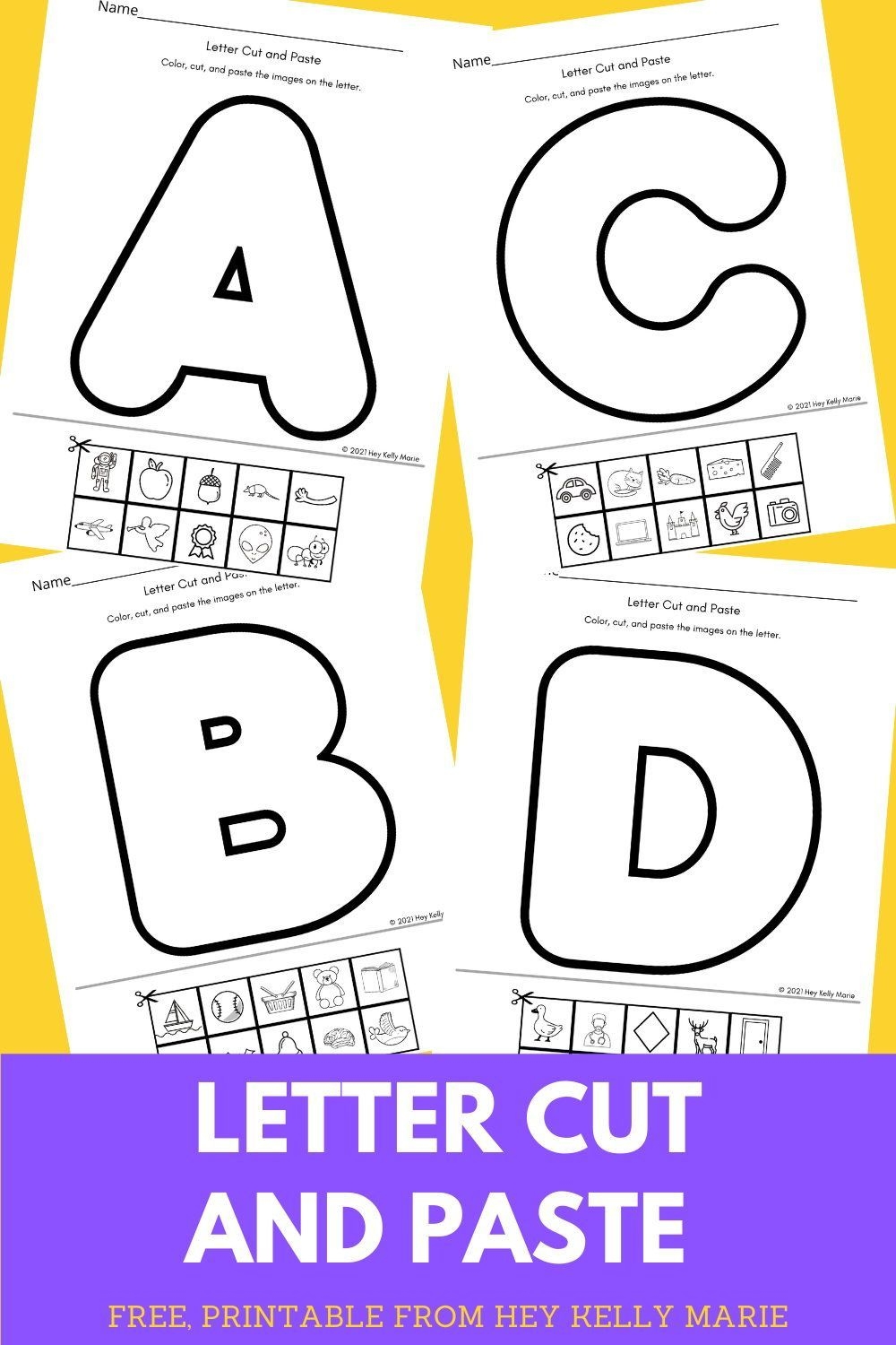 Free Printable Letter Cut And Paste Worksheets Artofit