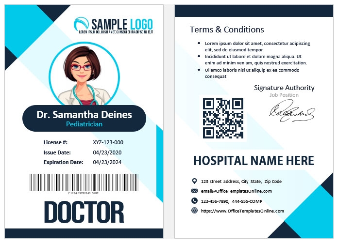 Free Printable Medical Id Card Template Printable Templates Vrogue