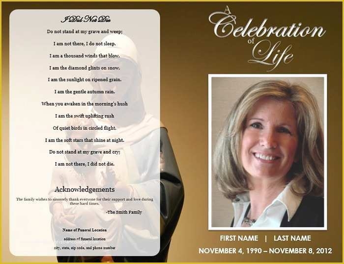 free printable memorial card template