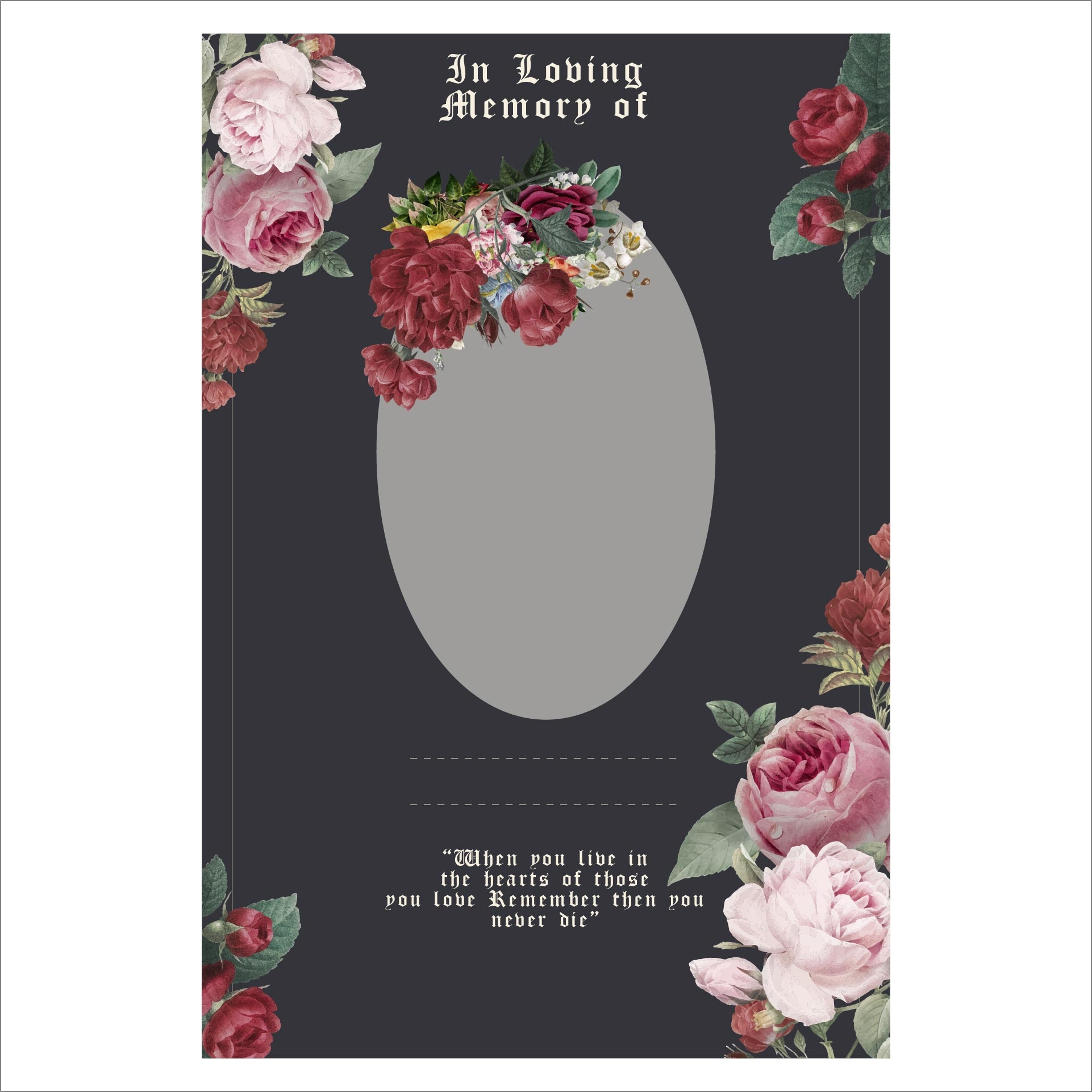 Free Printable Memorial Card Template Printable Templates