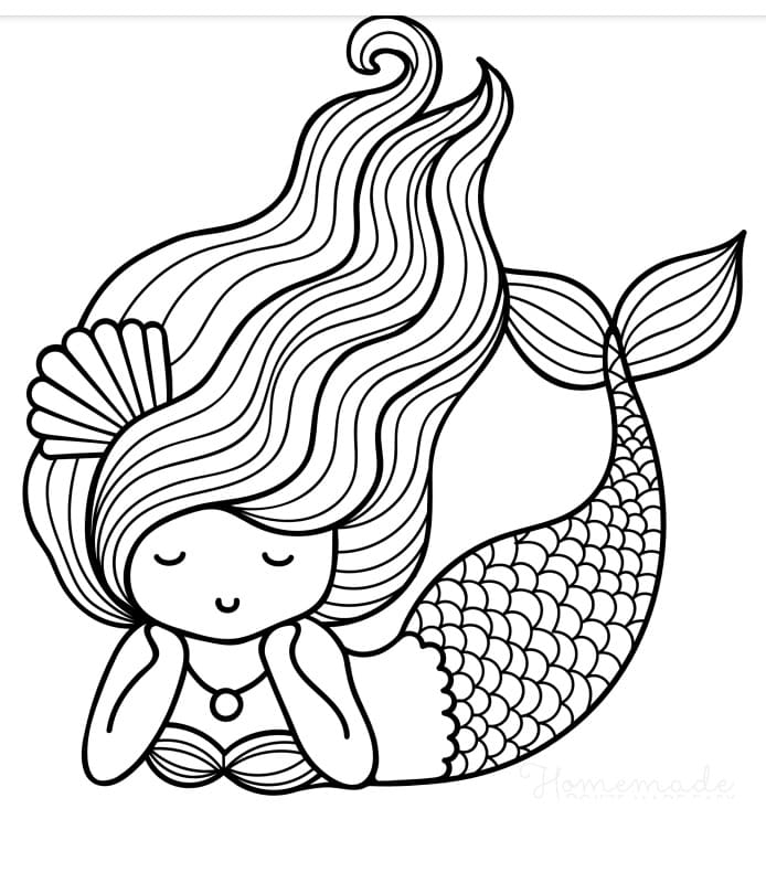 printable mermaid pictures