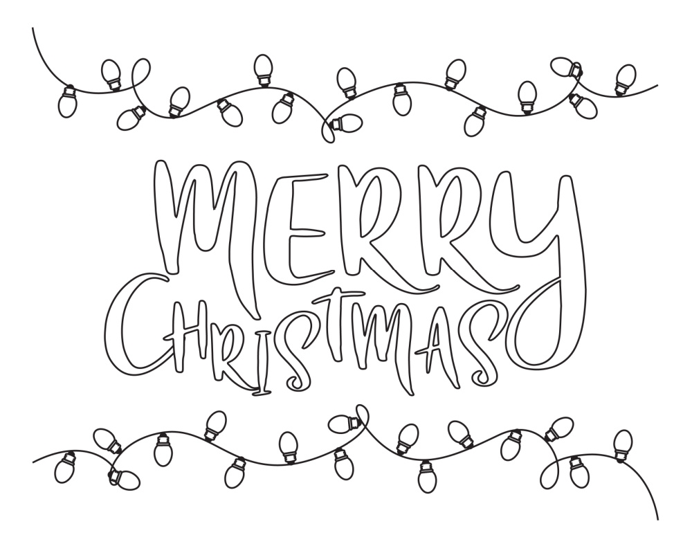 Free Printable Merry Christmas Bubble Letters