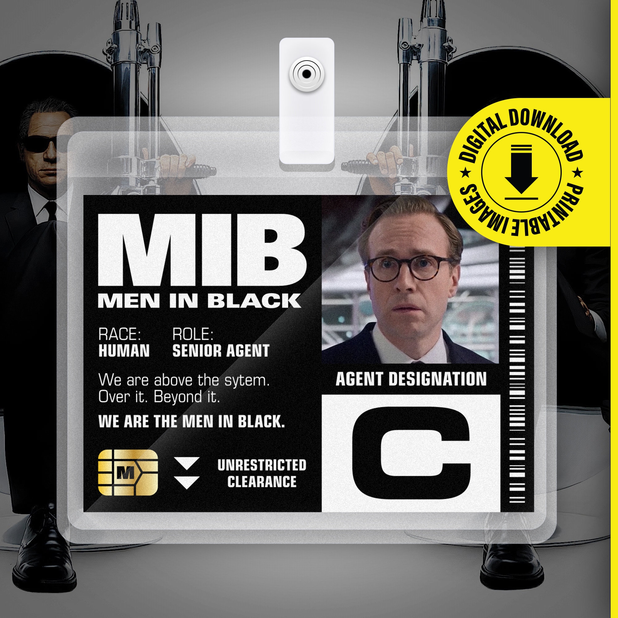 Free Printable MIB Badge Template Printable Templates