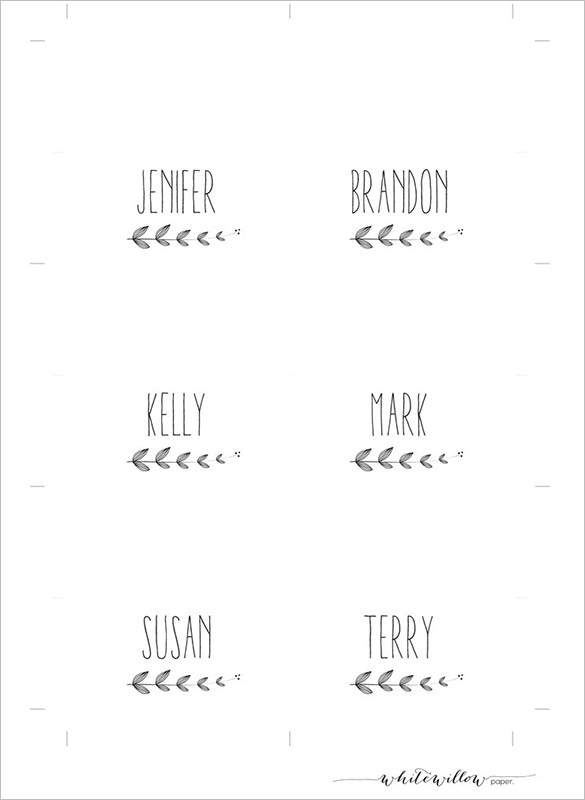 Free Printable Name Card Template Printable Templates