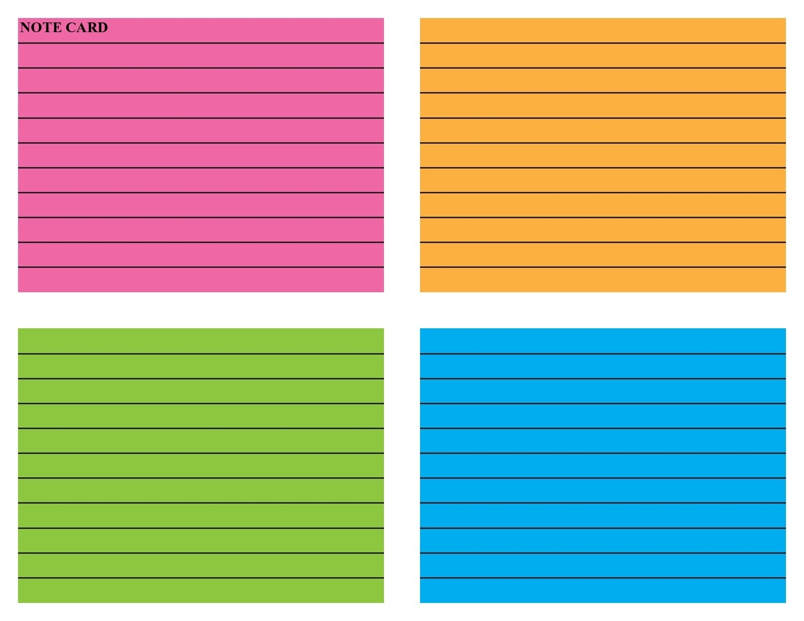 Free Printable Note Card Template Printables Template Free