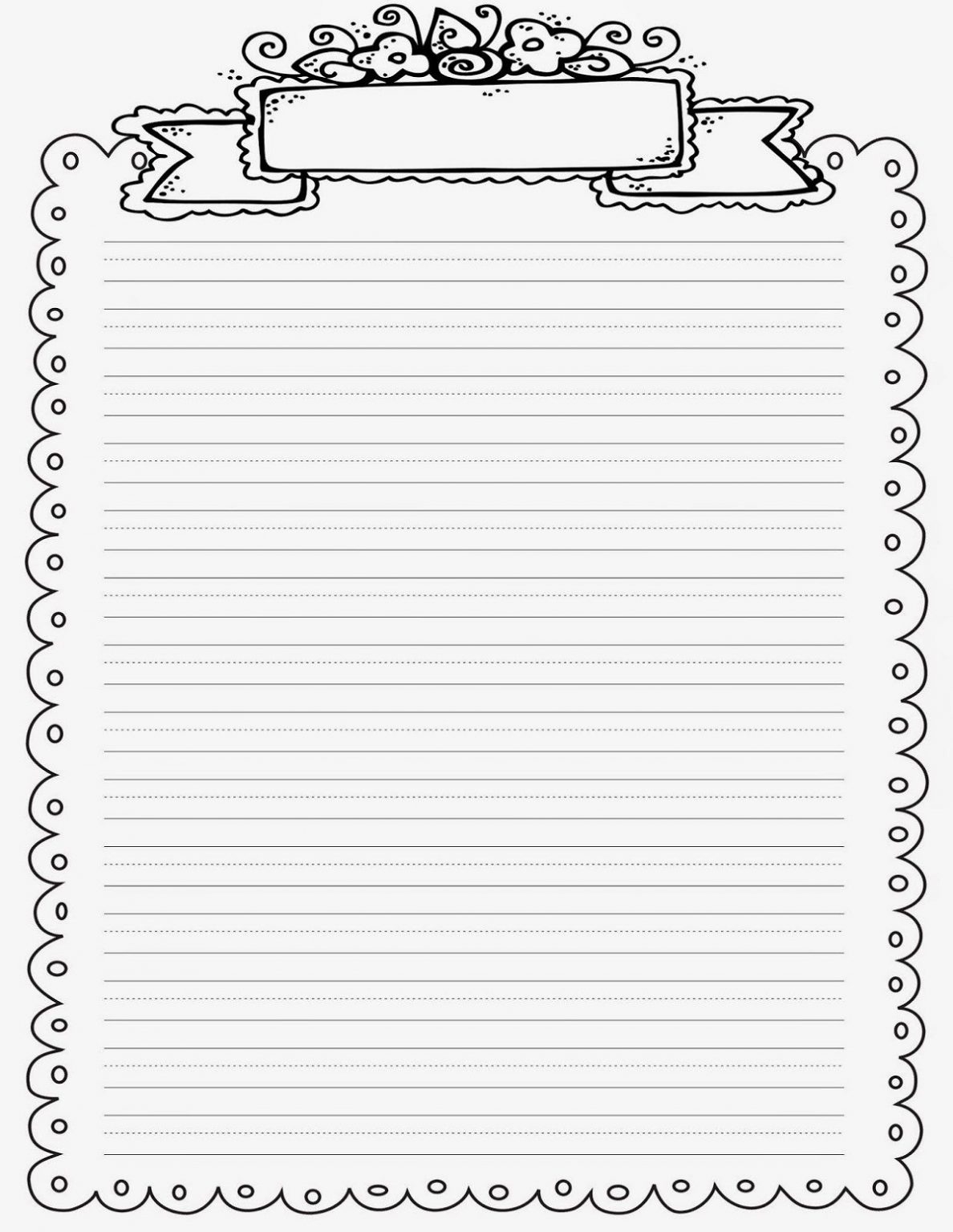 free printable notebook paper with designs