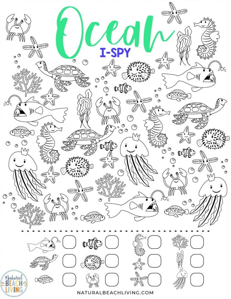 ocean activities for preschoolers printable