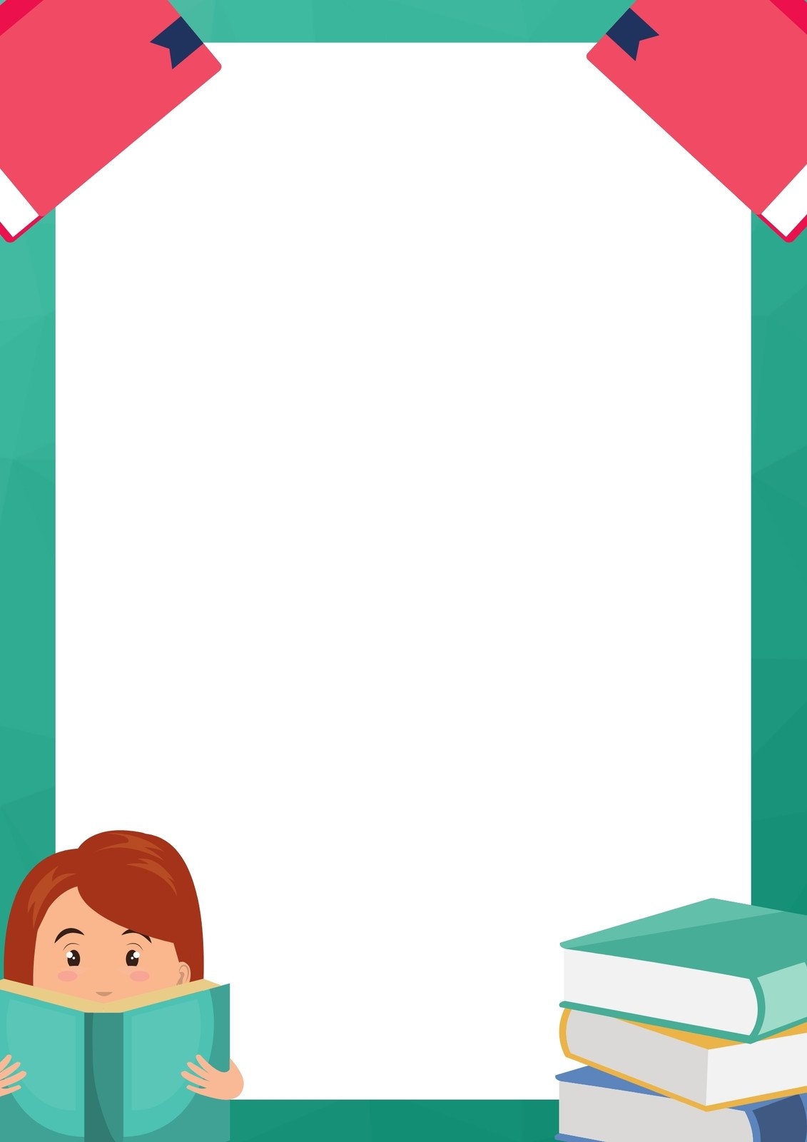 printable books border design