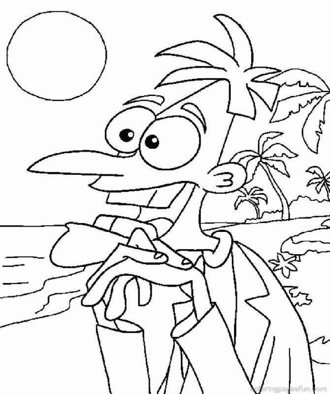 Free Printable Phineas And Ferb Coloring Page For Kids Coloring Home