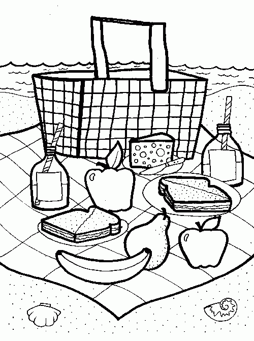 Free Printable Picnic Coloring Pages Free Templates Printable