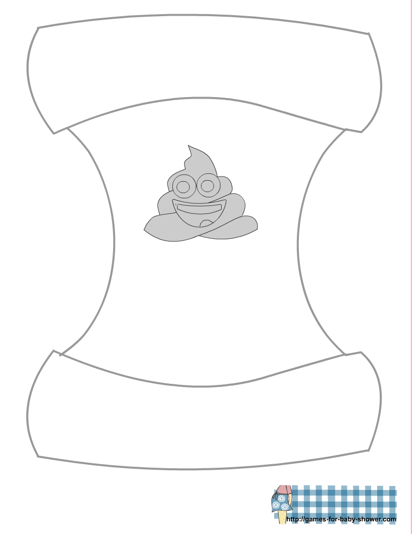 Free Printable Pin The Poop On The Diaper Baby Shower Game