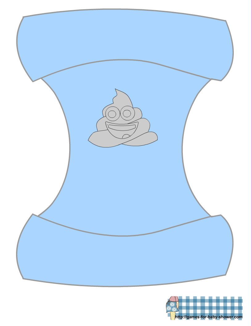 Free Printable Pin The Poop On The Diaper Baby Shower Game