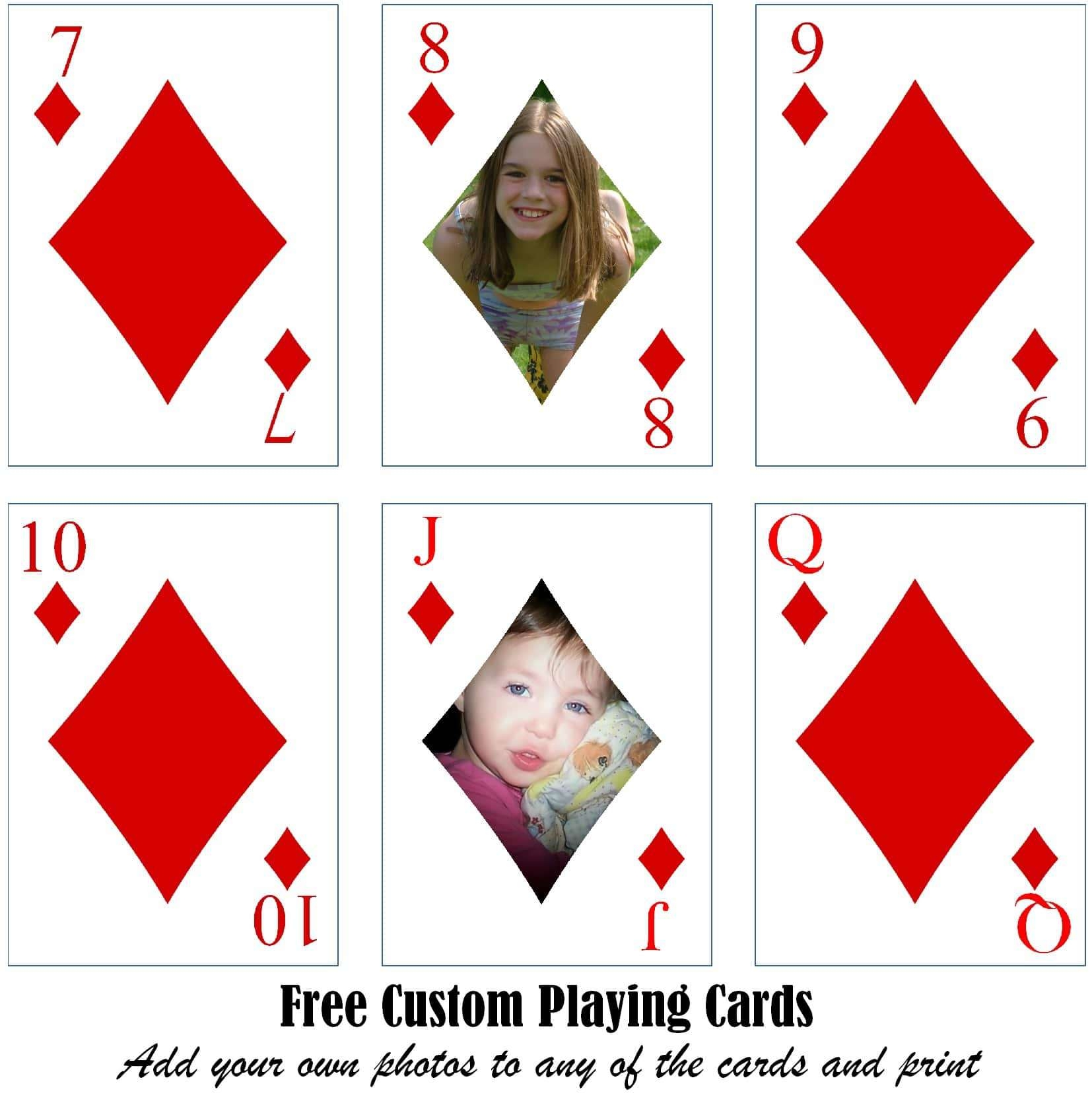 playing card templates free printable